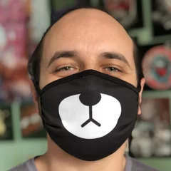 маска мишка черный